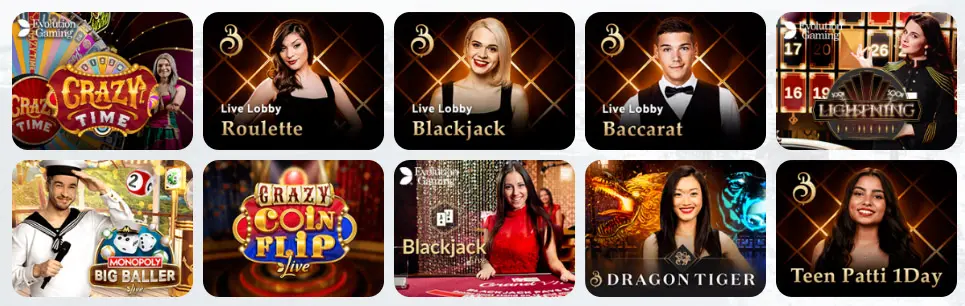 Jeux de casino en direct BETSTARS CASINO